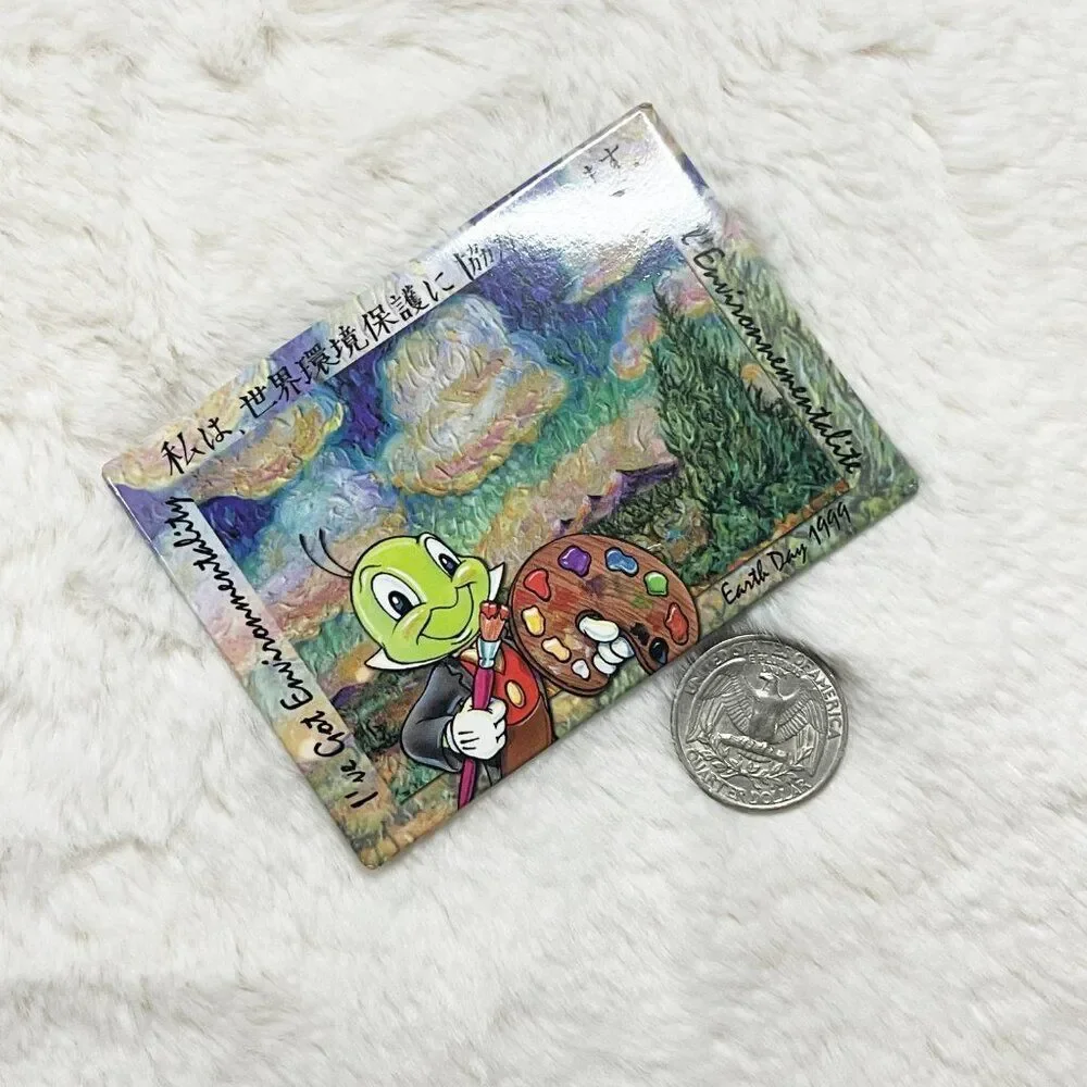 🔮 5/$25 Disney Pinocchio Jiminy Cricket Earth‎ Day 1999 Pin